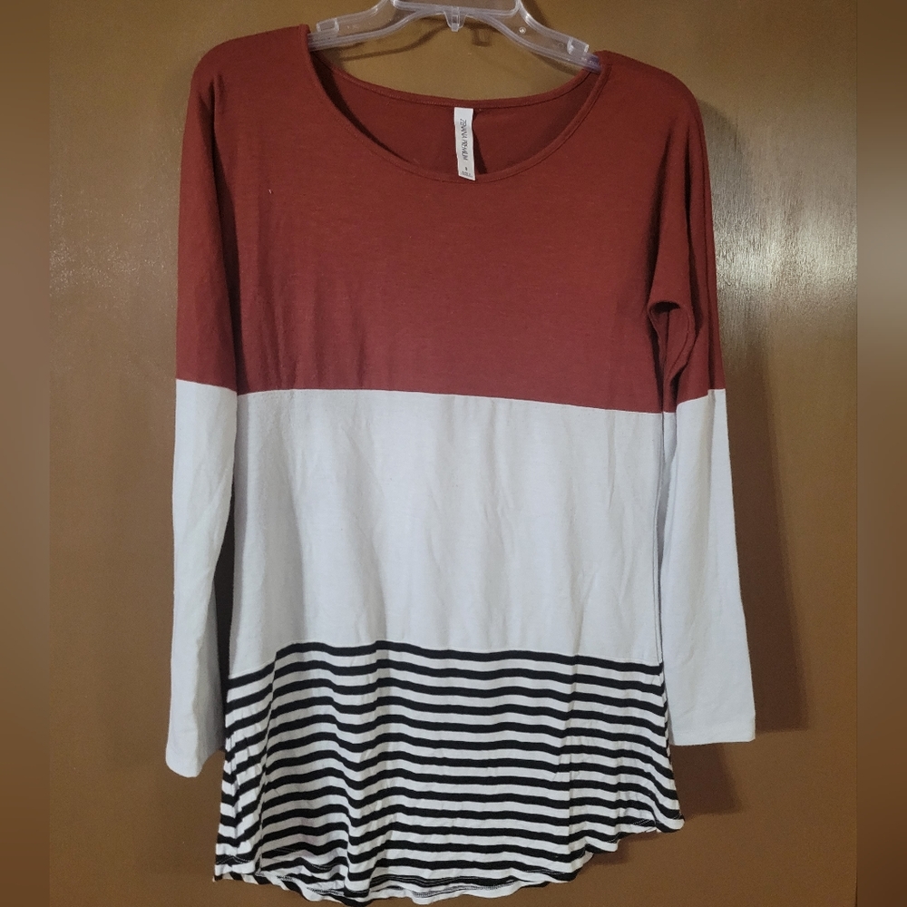 Zenana Colorblock Top Small
